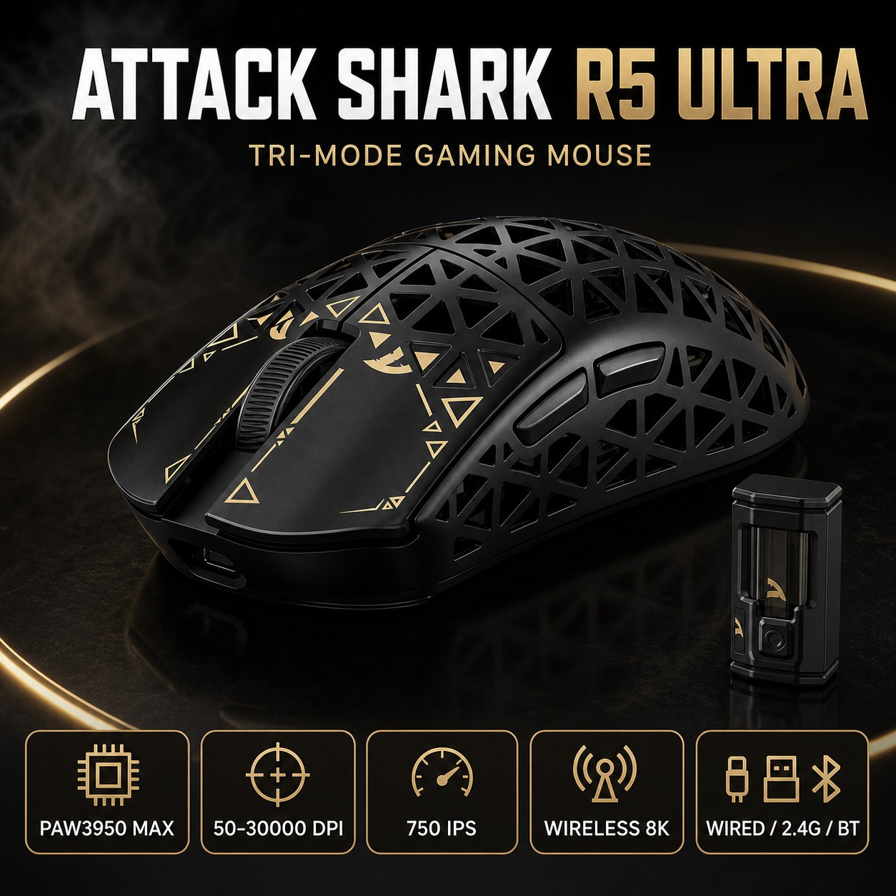 Logitech Mouse G Pro X Superlight - ATTACK SHARK R5 Ultra Souris Gaming